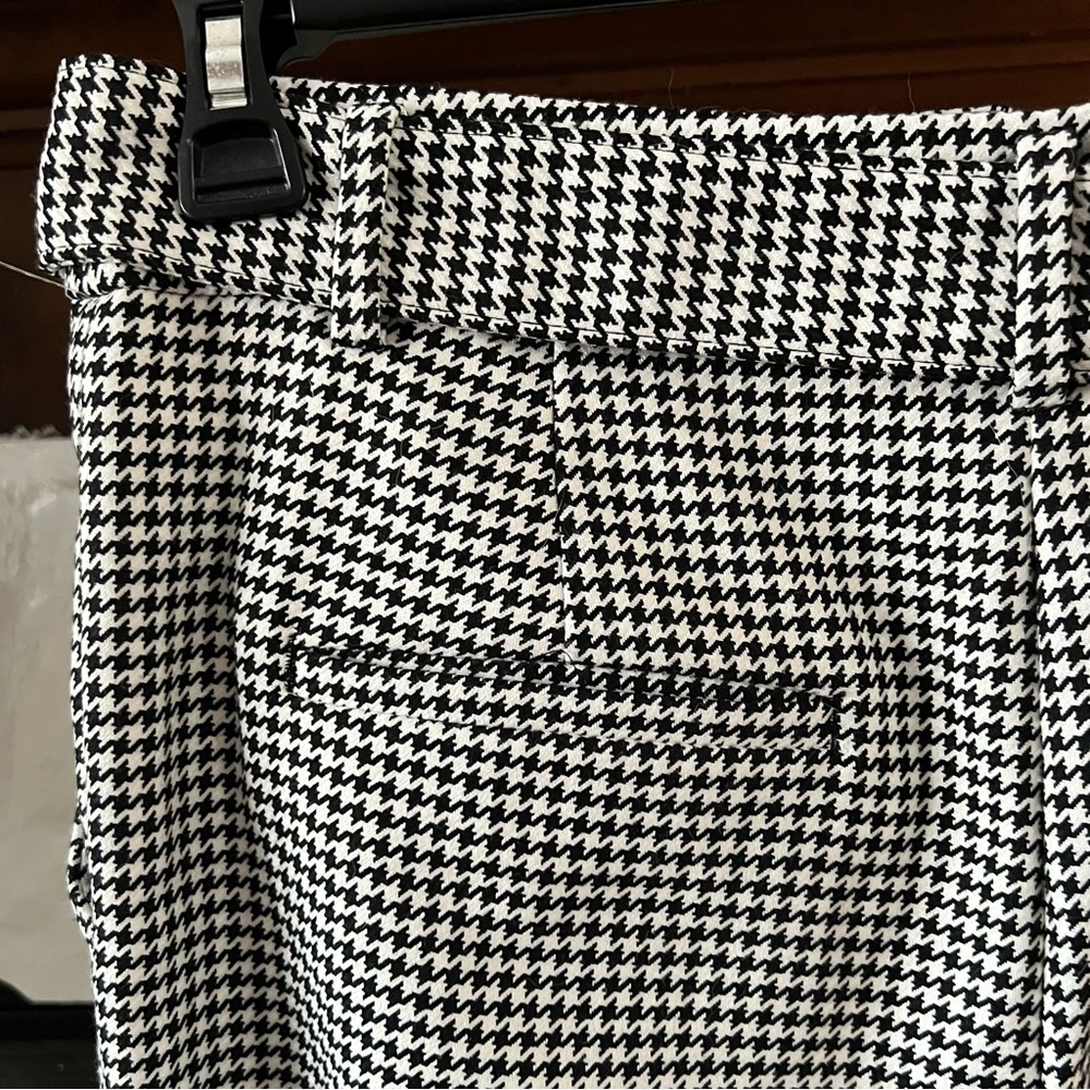 LOFT Black and White Houndstooth Pants Trousers NWOT Size 6 - Picture 4 of 9